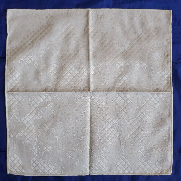 8 NWOT Napkin Formal Linen Jacquard HighSheen White on White Traditional Classic - Picture 2 of 9